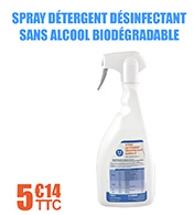 Spray dtergent dsinfectant sans alcool - dispositifs mdicaux et toutes surfaces - Robemed DM